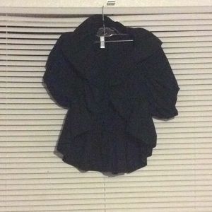 Karen Kane Black shrug shirt